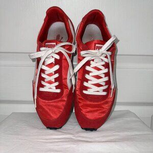 Women’s Red Puma Sneakers – Size 10